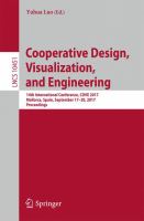 Cooperative Design, Visualization, and Engineering 14th International Conference, CDVE 2017, Mallorca, Spain, September 17-20, 2017, Proceedings /
