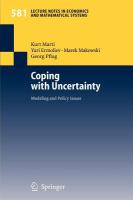 Coping with Uncertainty Modeling and Policy Issues /