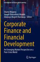 Corporate Finance and Financial Development An Emerging Market Perspective on a Post-Crisis World /