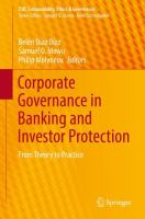 Corporate Governance in Banking and Investor Protection From Theory to Practice /