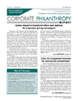 Corporate philanthropy report