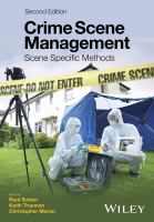 Crime scene management scene specific methods /