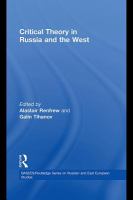 Critical theory in Russia and the West