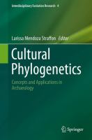 Cultural Phylogenetics Concepts and Applications in Archaeology /