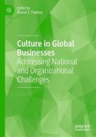 Culture in Global Businesses Addressing National and Organizational Challenges /