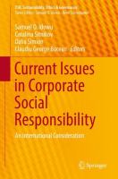 Current Issues in Corporate Social Responsibility An International Consideration /