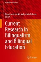 Current Research in Bilingualism and Bilingual Education