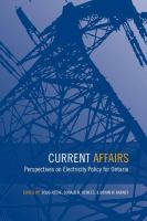 Current affairs perspectives on electricity policy for Ontario /