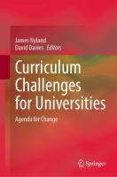 Curriculum Challenges for Universities Agenda for Change /