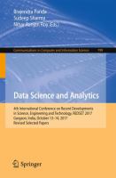 Data Science and Analytics 5th International Conference on Recent Developments in Science, Engineering and Technology, REDSET 2019, Gurugram, India, November 15–16, 2019, Revised Selected Papers, Part II /