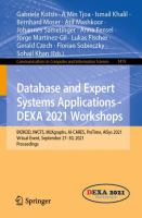 Database and Expert Systems Applications - DEXA 2021 Workshops BIOKDD, IWCFS, MLKgraphs, AI-CARES, ProTime, AISys 2021, Virtual Event, September 27–30, 2021, Proceedings /