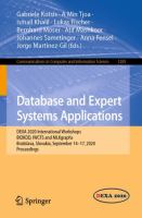 Database and Expert Systems Applications DEXA 2020 International Workshops BIOKDD, IWCFS and MLKgraphs, Bratislava, Slovakia, September 14–17, 2020, Proceedings /