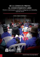 De la consulta previa al consentimiento libre, previo e informado a pueblos indígenas en Colombia : Segunda edición /