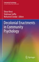 Decolonial Enactments in Community Psychology