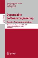Dependable Software Engineering. Theories, Tools, and Applications Third International Symposium, SETTA 2017, Changsha, China, October 23-25, 2017, Proceedings /