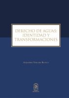 Derecho de aguas : identidad y transformaciones /