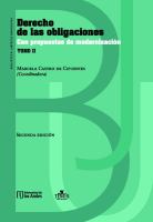 Derecho de las obligaciones: Con propuestas de modernización Tomo II /