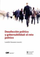 Desafección política y gobernabilidad : el reto político /