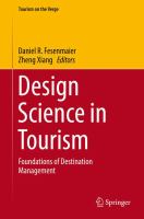 Design Science in Tourism Foundations of Destination Management /