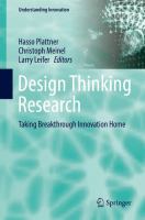 Design Thinking Research Taking Breakthrough Innovation Home /