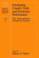 Developing country debt and economic performance