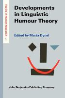 Developments in linguistic humour theory