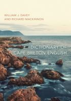 Dictionary of Cape Breton English /