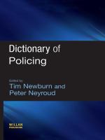 Dictionary of policing