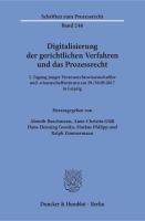 Digitalisierung der gerichtlichen Verfahren und das Prozessrecht 3. Tagung junger Prozessrechtswissenschaftler und -wissenschaftlerinnen am 29./30.09.2017 in Leipzig.