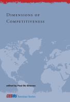 Dimensions of competitiveness