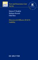 Directors & Officers (D & O) liability