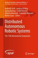 Distributed Autonomous Robotic Systems The 13th International Symposium /