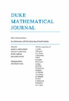 Duke mathematical journal