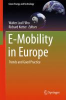 E-Mobility in Europe Trends and Good Practice /