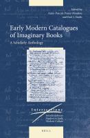 Early modern catalogues of imaginary books a scholarly anthology /