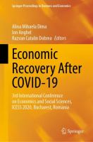 Economic Recovery After COVID-19 3rd International Conference on Economics and Social Sciences, ICESS 2020, Bucharest, Romania /