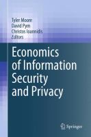 Economics of information security and privacy