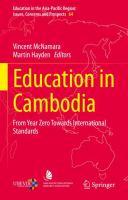 Education in Cambodia from year zero towards international standards /