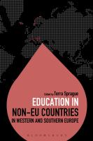 Education in non-EU countries in Western and Southern Europe edited by Terra Sprague.