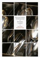 Educational Dimensions of School Lunch Critical Perspectives /