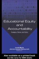 Educational equity and accountability paradigms, policies, and politics /