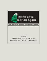 El Mirón Cave, Cantabrian Spain : the site and its Holocene archaeological record /