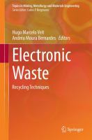 Electronic Waste Recycling Techniques /