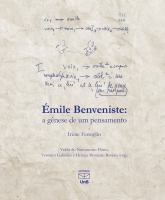 Emile Benveniste : a genese de um pensamento.