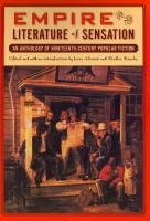 Empire and the literature of sensation : an anthology of nineteenth-century popular fiction /