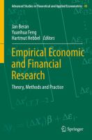 Empirical Economic and Financial Research Theory, Methods and Practice /