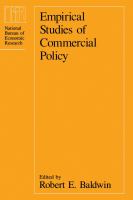 Empirical studies of commercial policy