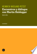 Encuentros y dialogos con Martin Heidegger, 1929-1976