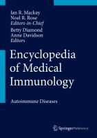 Encyclopedia of Medical Immunology Autoimmune Diseases /