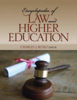 Encyclopedia of law and higher education